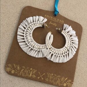 Shiraleah Chic White Fringe Earrings